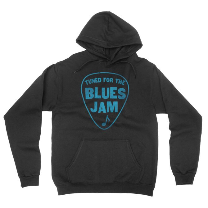 Tuned for the Blues Jam Hooded Pullover Jacket - Black