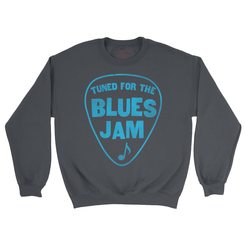 Tuned for the Blues Jam Crewneck Sweatshirt - Navy