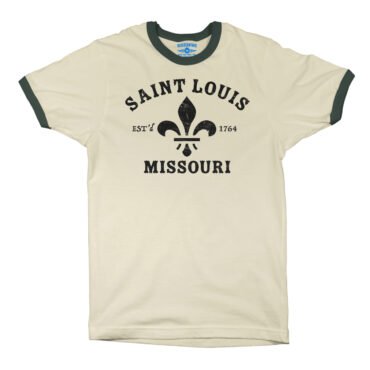 St. Louis est. 1764 Black Print Ringer T-Shirt in default