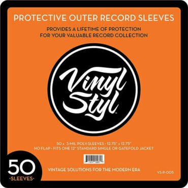 Vinyl Styl® VS-P-005 12 Inch Outer Record Sleeves - Open Top - 50 Count (Clear) Bags / Sleeves (Large Item Exception, Large Item, Audiophile)