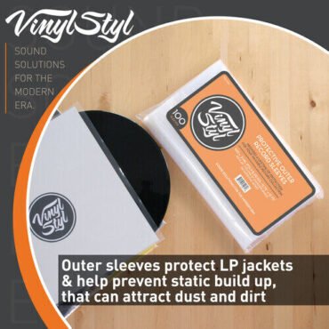 Vinyl Styl® VS-P-006 12 Inch Outer Record Sleeves - Open Top - 100 Count - (Clear) Bags / Sleeves (Large Item Exception, Large Item, Audiophile)