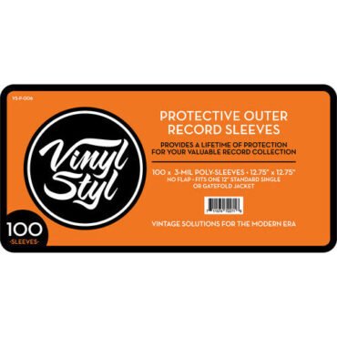 Vinyl Styl® VS-P-006 12 Inch Outer Record Sleeves - Open Top - 100 Count - (Clear) Bags / Sleeves (Large Item Exception, Large Item, Audiophile)