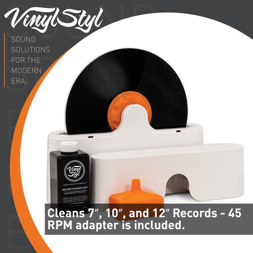 Vinyl Styl® VS-C-001 Deep Groove Record Washer System - For 7/10/12 Inch (White) Vinyl Accessories (Large Item, White, Audiophile)