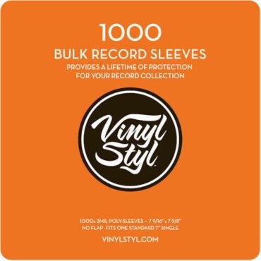 Vinyl Styl® VS-P-010 7 Inch Outer Record Sleeves - Open Top - 1000 Count (Clear) Bags / Sleeves (Large Item, Ships in Own Container, Audiophile)