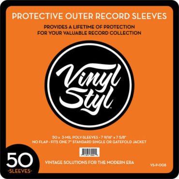 Vinyl Styl® VS-P-008 7 Inch Outer Record Sleeves - Open Top - 50 Count (Clear) Bags / Sleeves (Large Item Exception, Audiophile)