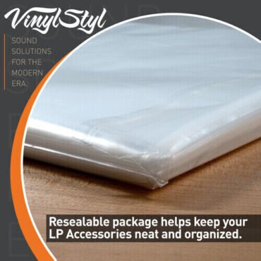 Vinyl Styl® VS-P-014 12 Inch Vinyl Record Outer Sleeve Polyethylene - 50 Count (Clear) Bags / Sleeves (Large Item, Audiophile)