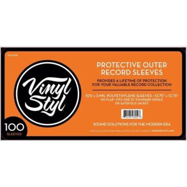 Vinyl Styl® VS-P-015 12 Inch Vinyl Record Outer Sleeve Polyethylene - 100 Count (Clear) Bags / Sleeves (Large Item, Audiophile)