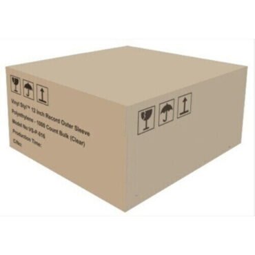 Vinyl Styl® VS-P-016 12 Inch Record Outer Sleeve Polyethylene - 1000 Count Bulk (Clear) Bags / Sleeves (Large Item, Ships in Own Container, Audiophile)