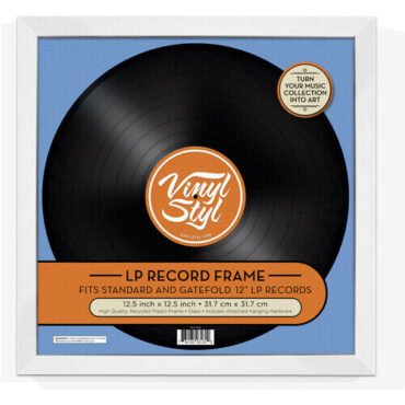 Vinyl Styl® VS-F-02 12 Inch Vinyl Record Display Frame - Wall Hanging (White) Vinyl Accessories (Large Item, White, Audiophile)