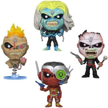FUNKO POP! ROCKS: Iron Maiden - Eddie 4PK Glow in the Dark Box Set (AE Exclusive) Collectibles (Large Item, Vinyl Figure, Aec Exclusive)