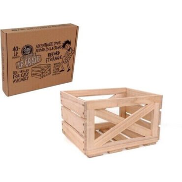 Vinyl Styl VS-RS-06l Express LP Crate 12 Inch LP Record Storage 40+ Capacity Wood Vinyl Accessories (Ships in Own Container, Large Item, Wood)