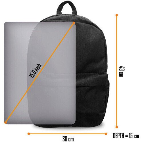 Rocksax - Bowie - Lightning Logo - Classic Backpack with Laptop Pocket (Black) Collectibles (Large Item, Backpack, Collectible)