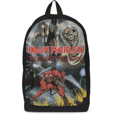 Rocksax - Iron Maiden - Number Of The Beast - Classic Backpack with Laptop Pocket (Black) Collectibles (Large Item, Backpack, Collectible)