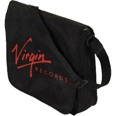 Rocksax - Virgin Records - Virgin Logo - Flap Top Messenger/Laptop/Record Bag (Black/Red) Collectibles (Large Item, Backpack, Collectible)