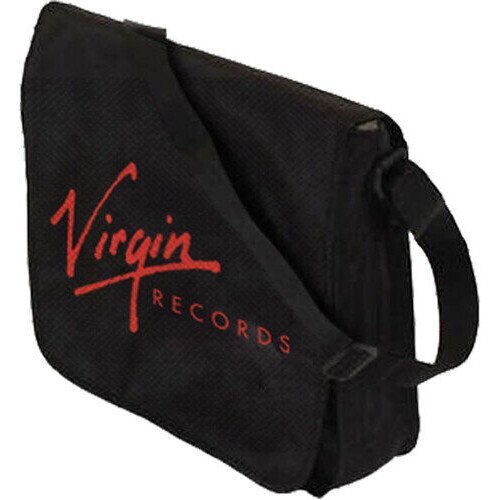 Rocksax - Virgin Records - Virgin Logo - Flap Top Messenger/Laptop/Record Bag (Black/Red) Collectibles (Large Item, Backpack, Collectible)