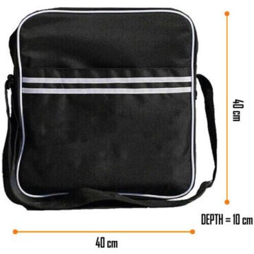 Rocksax - Virgin Records - Zip Top MessengerMessenger/Record Bag (Black/Red) Collectibles (Large Item, Backpack, Collectible)