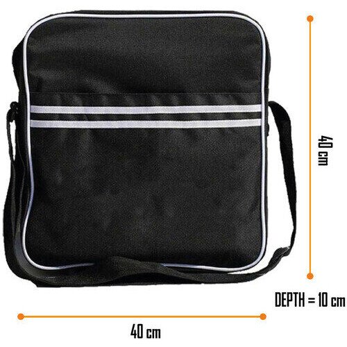 Rocksax - Virgin Records - Zip Top MessengerMessenger/Record Bag (Black/Red) Collectibles (Large Item, Backpack, Collectible)