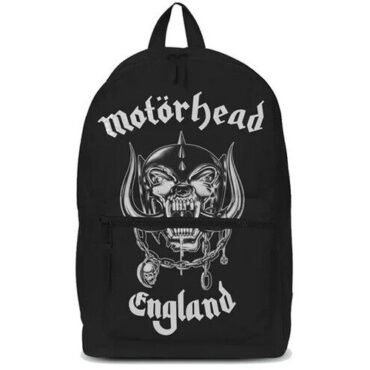Rocksax - Motorhead -  England Logo - Backpack with Laptop Pocket (Black) Collectibles (Large Item, Backpack, Collectible)