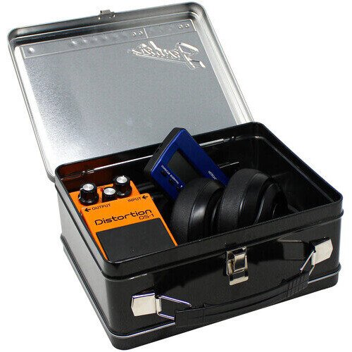 Pluginz - Fender - Tin Lunch / Stash Box - Black Amp with Silver Grill Collectibles (Large Item, Lunchbox)