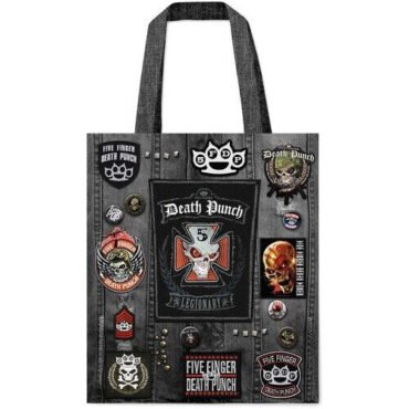 Rocksax - Five Finger Death Punch - Battle Bag - 16 X 16 Soft Polyester Bag with Web Handles Collectibles (Large Item, Tote / Messenger Bag)