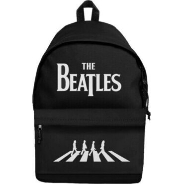 Rocksax-Beatles -Abbey Road Logo- Daypack/Rucksack Padded Laptop Pocket (Black/White) Collectibles (Large Item, Backpack, Black, Tote / Messenger Bag)