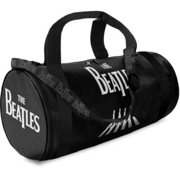 Rocksax - Beatles - Abbey Road Logo - Duffle Bag with Double Handles (Black/White) Collectibles (Large Item, Black, Tote / Messenger Bag)
