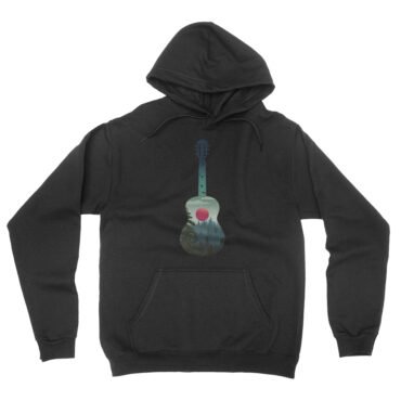 Guitar Pines Outdoors Hooded Pullover Jacket - Black