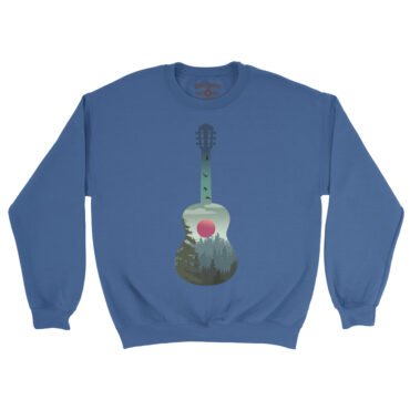 Guitar Pines Outdoors Crewneck Sweatshirt - Royal