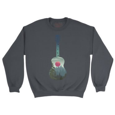 Guitar Pines Outdoors Crewneck Sweatshirt - Navy