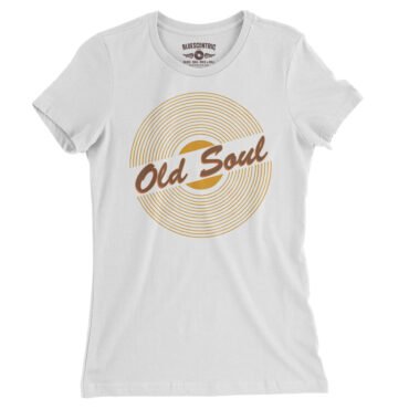 Old Soul Vinyl Record Ladies T-Shirt - Relaxed Fit - White