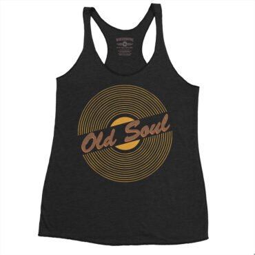 Old Soul Vinyl Record Racerback Tank - Women's - Black