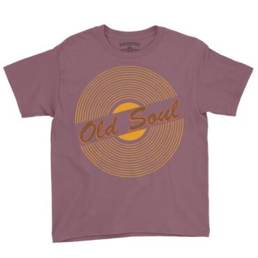 Old Soul Vinyl Record Youth T-Shirt - Lightweight Children & Toddlers - Heather Maroon