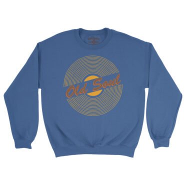 Old Soul Vinyl Record Crewneck Sweatshirt - Royal