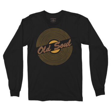 Old Soul Vinyl Record Long Sleeve T-Shirt - Black