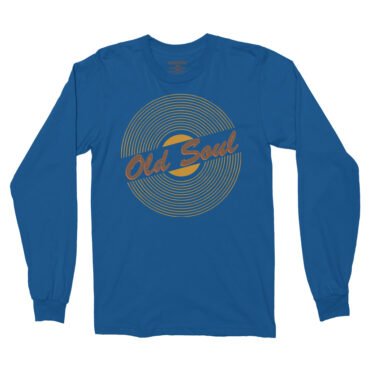Old Soul Vinyl Record Long Sleeve T-Shirt - Royal