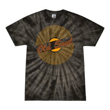 Old Soul Vinyl Record Tie-Dye T-Shirt - Black - 5XL
