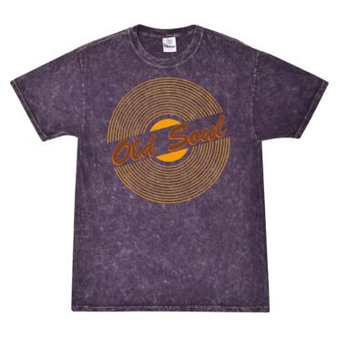 Old Soul Vinyl Record Mineral Wash Shirt - Purple