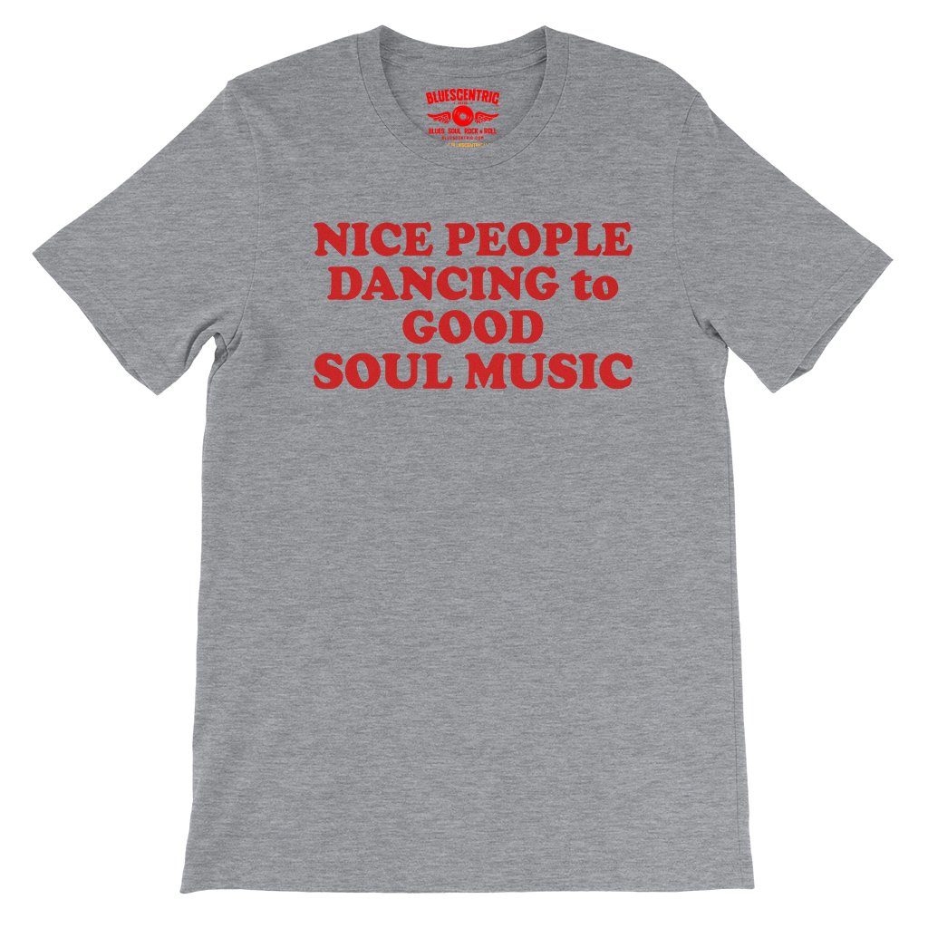 Nice People Dancing to Good Soul Music T-Shirt - Lightweight Vintage Style - Athletic Heather