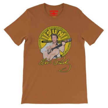 Elvis Presley 1955 T-Shirt - Lightweight Vintage Style - Burnt Orange