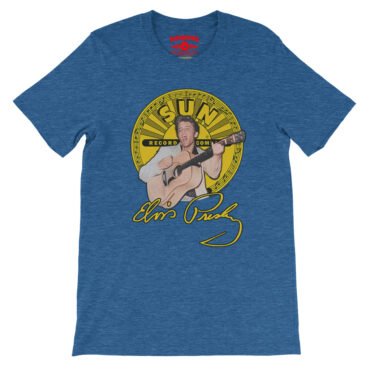 Elvis Presley 1955 T-Shirt - Lightweight Vintage Style - Heather True Royal