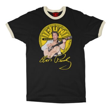 Elvis Presley 1955 Ringer T-Shirt - Black-Cream