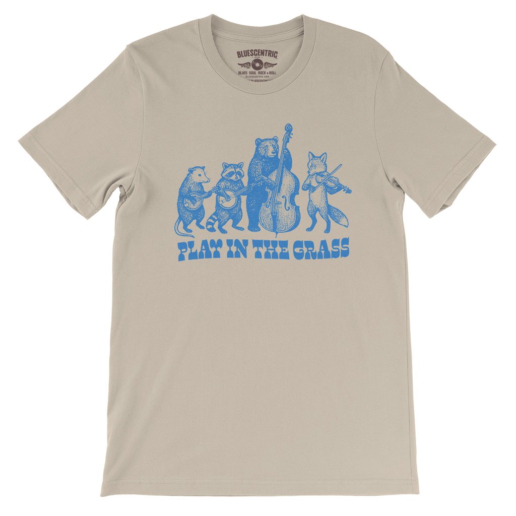 Play In the Grass Bluegrass T-Shirt - Lightweight Vintage Style - Soft Cream