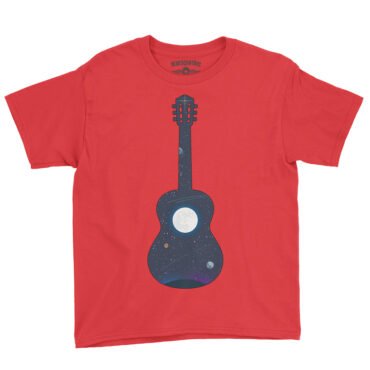 Guitar Moon Youth T-Shirt - Lightweight Children & Toddlers - Red