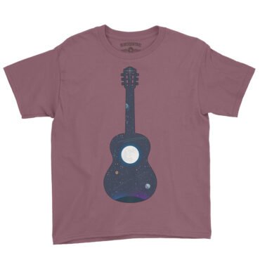 Guitar Moon Youth T-Shirt - Lightweight Children & Toddlers - Heather Maroon