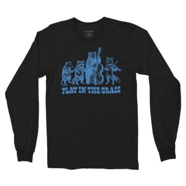 Play In the Grass Bluegrass Long Sleeve T-Shirt - Black