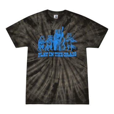 Play In the Grass Bluegrass Tie-Dye T-Shirt - Black - 5XL