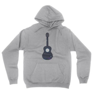 Guitar Moon Hooded Pullover Jacket - Ash
