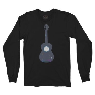 Guitar Moon Long Sleeve T-Shirt - Black