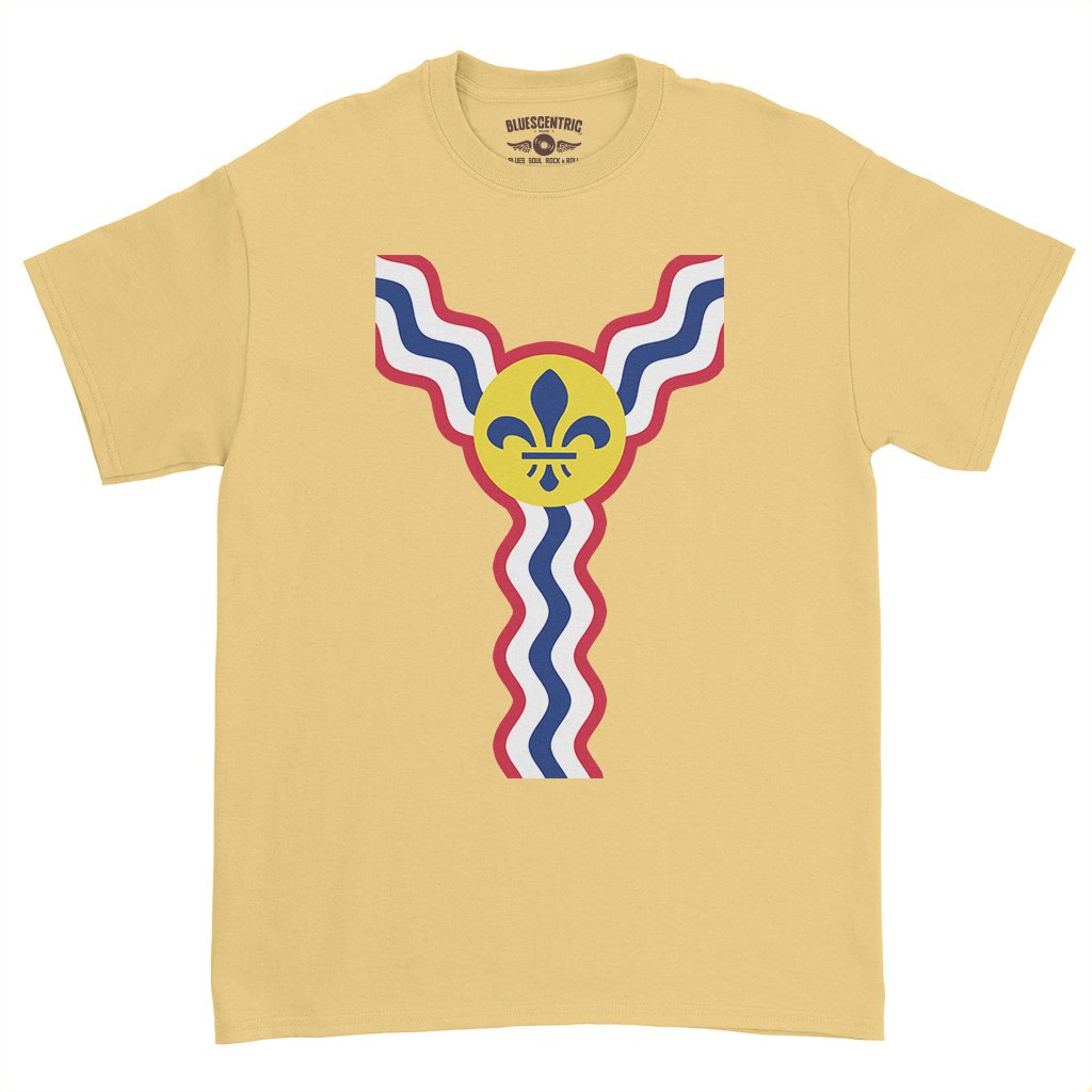 St Louis Flag Pattern T-Shirt - Heavy Cotton - Daisy