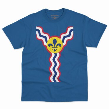 St Louis Flag Pattern T-Shirt - Men's Big & Tall - Royal